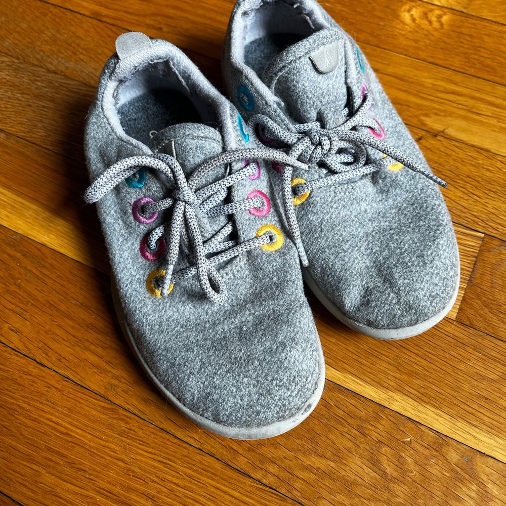 Allbirds kids gray wool runners